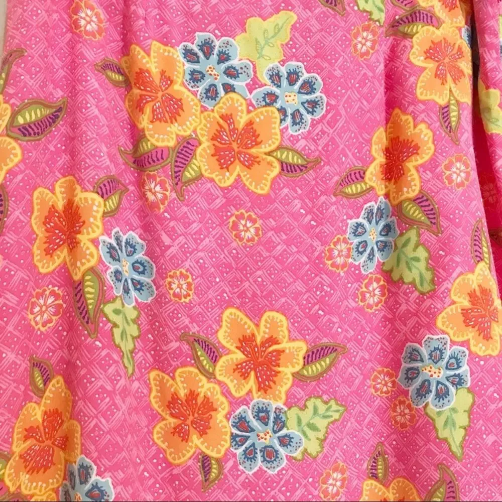 SIGRID OLSEN SPORT Pink Floral Trumpet Style Summer Skirt, 4P